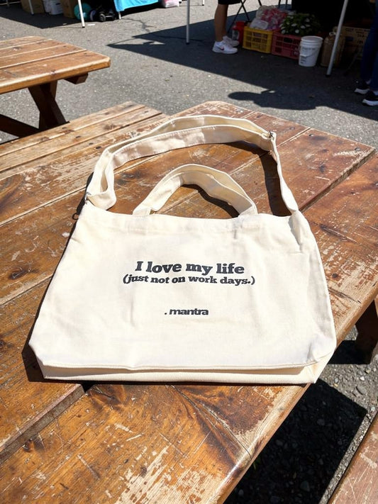 I Love My Life - Beige Tote
